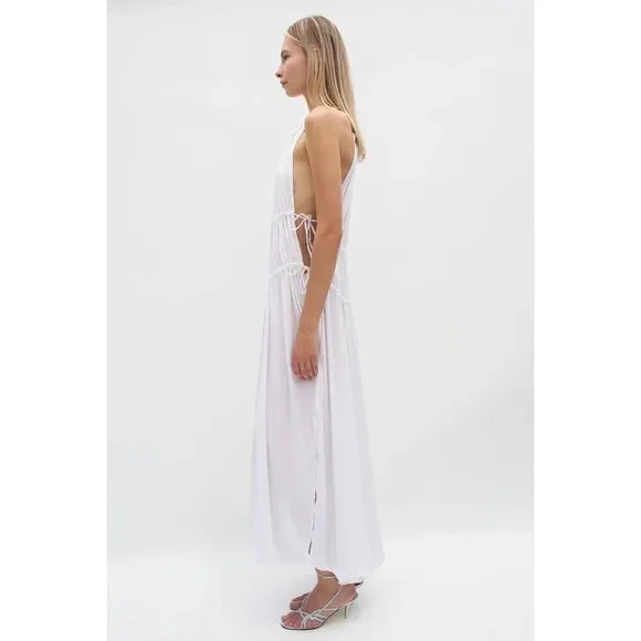 TROIS the label Frannie Shoreline Maxi Dress -Blush Pink Wedding Guest size S NW - Picture 3 of 8